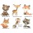 Woodland Wall Decals Stickers Peel and Stick for Baby Boys Girls Nursery Bedroom Netral Decor,Woodland Animals Wall Decals Stickers Forest Animals Bear Fox Owl Raccoon Deer