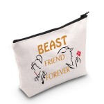 CMNIM Beauty Beast Inspired Gift Beast Cosmetic makeup Bag Beast Friend Forever Zipper Pouch Bag for Fans (Beast Inspired Bag)