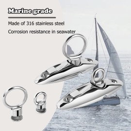 Quick Release Fender Hanger 316 Stainless Steel Fender Hangers,Marine Fender Hanger use for Pontoon Boat,Boat Top Hinges,Swivel Side Mount Hinge,Quick Release Hinge Pack of 2