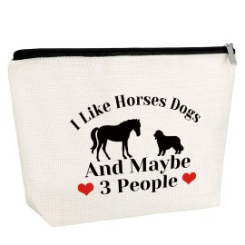 Dog Mom & Cowgirl Horse Lovers Gift: Makeup Bags for Women - Travel Cosmetic Pouch