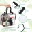 Reginary 10 Pack Large Clear Toiletry Cosmetic Makeup Bag with Zipper and Handle Travel Tote Pouch PVC Plastic Toy Storage Organizer