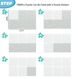Preserve 3 X 1000 Puzzle Glue Sheets - 18 Peel and Stick Puzzle Saver Sheets, No Stress & No Mess