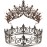 Junkin 2 Pcs Crowns for Men Women Baroque Queen Crown King Prince Tiara Princess Crystal Headband Rhinestone Prom Party (Black)