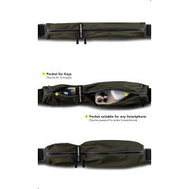 Fitgriff Running Belt for Men & Women - Secure Jogging Pouch for Phone, Keys & Essentials - For All Cell Phones (Army Green, 24.5 - 35.5 Waist Size) Fitgriff Running Belt for Men & Women - Secure Jogging Pouch for Phone, Keys & Essentials - For All Cell Phones (Army Green, 24.5 - 35.5 Waist Size)