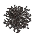 500 Pcs 3.4 mm Micro Link Ring Copper Tubes Beads Non-Silicone Microlink Beads for Hair Extensions (Dark Brown)