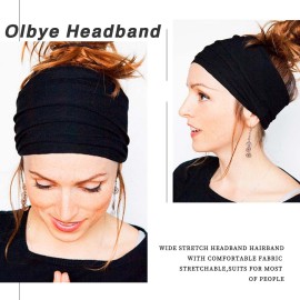 Olbye Wide Headbands Knotted Turban Elastic Non Slip Hairbands Yoga Workout Head Wraps Running Sweatbands Boho Fashion Hair Accessories for Women Pack of 6Solid Color A Olbye Wide Headbands Knotted Turban Elastic Non Slip Hairbands Yoga Workout Head Wraps Running Sweatbands Boho Fashion Hair Accessories for Women Pack of 6Solid Color A