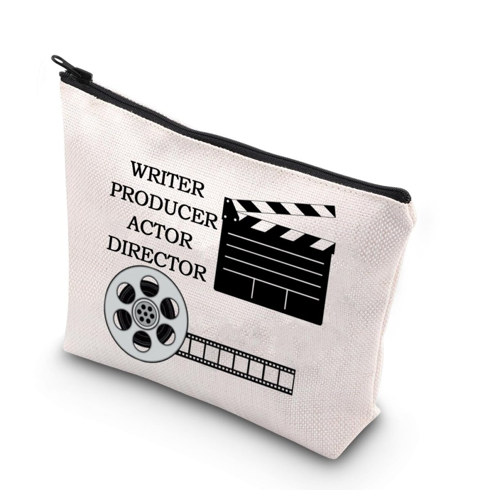 BDPWSS Filmmaker Film Director Makeup Bag Film School Graduation Gift Funny Film Making Writer Producer Actor Director Travel Pouch (Writer producer)