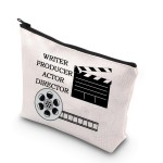 BDPWSS Filmmaker Film Director Makeup Bag Film School Graduation Gift Funny Film Making Writer Producer Actor Director Travel Pouch (Writer producer)