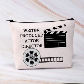 BDPWSS Filmmaker Film Director Makeup Bag Film School Graduation Gift Funny Film Making Writer Producer Actor Director Travel Pouch (Writer producer)