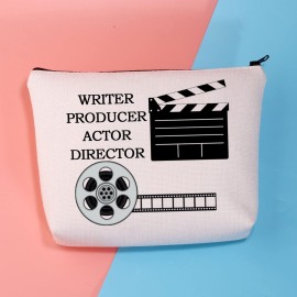 BDPWSS Filmmaker Film Director Makeup Bag Film School Graduation Gift Funny Film Making Writer Producer Actor Director Travel Pouch (Writer producer)