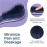 Crave Naturals Glide Thru Detangling Brush for Adults and Kids - Detangler Brush for Curly or Straight, Wet or Dry Hair - Gentle on Tangles Hair Comb - 7.5x3-Inch, Turquoise and Purple (Pack of 2)