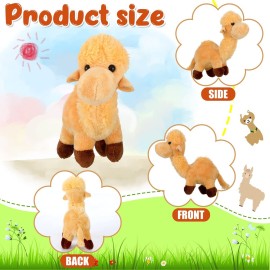 Sosation 9 Pack Camel Stuffed Animal Camel Plush Cute Doll Toy Soft Small Stuffed Hanging Ornaments for Keys Purse Backpack School Bags, DIY Birthday Party Favors, 5.5 x 2 Inches