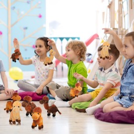 Sosation 9 Pack Camel Stuffed Animal Camel Plush Cute Doll Toy Soft Small Stuffed Hanging Ornaments for Keys Purse Backpack School Bags, DIY Birthday Party Favors, 5.5 x 2 Inches