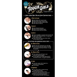 22 Premium Semi-Cured Gel Nail Polish Strips w/Application Accessories (Black & Sparkle)