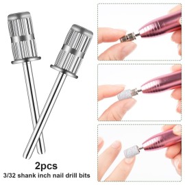 Rolybag Sanding Bands with Storage Box - 100 Superfine Grinding Wheel Sand Bands and 2 Mandrels for 3/32 Nail Drill Machine - 240 Grit