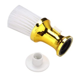 Barber Brush Hairdressing Neck Brush Hair Clippings Remove Brush Hairdresser Neck Brushes Dust Soft Brush Styling Tool Barber Beauty Salon Accessory[Gold]