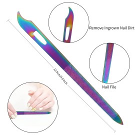 Cuticle Trimmer with Cuticle Pusher, SoHai Cuticle Remover Cutter Nipper and Triangle Cuticle Nail Pusher Peeler Scraper, Durable Dead Skin Clipper Manicure Pedicure Tools (Colorful)