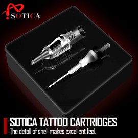 SOTICA 40PCS Tattoo Cartridge Needles 1205RL 1207RL 1207M1 1209M1 Mixed Size Professional Tattoo Needles Round Liner Magnum