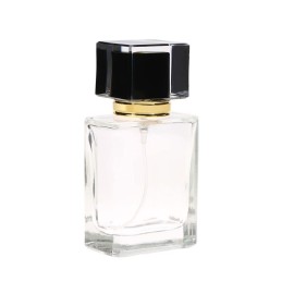 Empty Perfume Atomizer, 50ml Portable Glass Empty Refillable Replacement Glass Perfume Bottle Metal Sprayer Pump Bottle Travel Transparent Dropper Cosmetic Refillable Containers Applicator(Black)