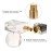 Empty Perfume Atomizer, 50ml Portable Glass Empty Refillable Replacement Glass Perfume Bottle Metal Sprayer Pump Bottle Travel Transparent Dropper Cosmetic Refillable Containers Applicator(Black)