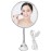 ZJchao Magnifying Mirror with Light, LED Makeup Mirror 10x Magnification Adjustable Brightness Three Light Colors Suction Cup Makeup Mirror Flexible Mirrors for Bathroom Shaving Travel
