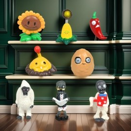 JHESAO 16 PCS Plants PVZ Toys Set Zombies Figurines Series PVZ Plush PVC Toys New, Great Gifts for Kids and Fans, Birthday and Party