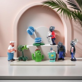 JHESAO 16 PCS Plants PVZ Toys Set Zombies Figurines Series PVZ Plush PVC Toys New, Great Gifts for Kids and Fans, Birthday and Party