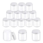 Glarks 12 Pack 4oz Glass Jars with Lids, Round Clear Glass Jars with Inner Liner and Silver Lids for Storing Creams, Beauty Products, Cosmetic and Ointments
