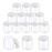 Glarks 12 Pack 4oz Glass Jars with Lids, Round Clear Glass Jars with Inner Liner and Silver Lids for Storing Creams, Beauty Products, Cosmetic and Ointments