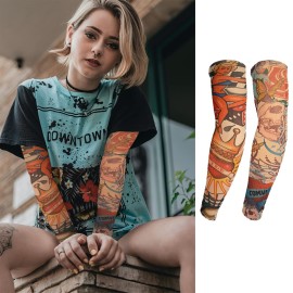 ChurlChurl 20PCS Tattoo Sleeves for Men and Women, Temporary Arm Sunscreen Sleeves for Teens Kids, Slip-on Kit