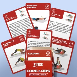 Abs and Core Exercise Cards - 75+ Workout Cards to Help Build Core Strength, Stability, Outdoor, Work from Home Fitness Workout