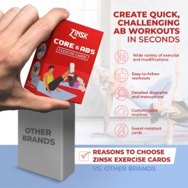 Abs and Core Exercise Cards - 75+ Workout Cards to Help Build Core Strength, Stability, Outdoor, Work from Home Fitness Workout