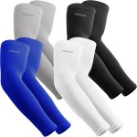 YQXCC 4 Pairs Arm Sleeves for Men Women, UPF 50 Cooling UV Sun Protection Sports Compression Sleeves