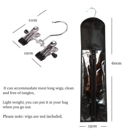 2-piece Hair Extensions Hanger with Storage Bag, wig bag dust-proof finisher suitable for professional hair extension storage bag, dust-proof trunk storage bag 2-piece Hair Extensions Hanger with Storage Bag, wig bag dust-proof finisher suitable for professional hair extension storage bag, dust-proof trunk storage bag