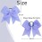 16PCS 8 Large Cheer Hair Bows Ponytail Holder Elastic Band Handmade for Cheerleading Teen Girls College Sports (16 Pcs) (Light Purple)