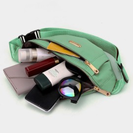 Fanny Pack Waist Pack for Women, Waterproof Waist Bag for Running Sports Travel - Green