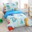 Wowelife Dinosaur Toddler Bedding Sets for Boys, 4 Pieces Toddler Bed Sheets Sets Kids Dino Comforter Set with Comforter, Flat Sheet, Fitted Sheet and Pillowcase, Blue Dinosaur
