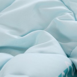 Wowelife Dinosaur Toddler Bedding Sets for Boys, 4 Pieces Toddler Bed Sheets Sets Kids Dino Comforter Set with Comforter, Flat Sheet, Fitted Sheet and Pillowcase, Blue Dinosaur