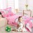 Wowelife Toddler Bedding Sets for Girls, 4 Piece Unicorn Pink Toddler Bed Set Comforter Set with Comforter, Flat Sheet, Fitted Sheet and Pillowcase, Pink