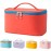 Meiyuuo Medium Makeup Bag Portable Cosmetic Bags for Women Small Zipper Pouch for Beauty Purse Essentials Make-Up Organizer Waterproof (Red)