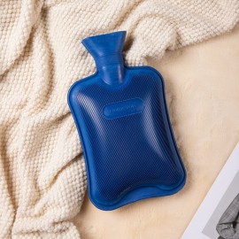 HomeTop Premium Classic Rubber Hot Water Bottle (Navy Blue) HomeTop Premium Classic Rubber Hot Water Bottle (Navy Blue)