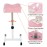 QUEESALN Pedicure Manicure Footrest Adjustable Height Stand Beauty SPA Salon Nail Care Pink