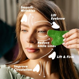 Ice Roller & Gua Sha Set, Skin Care for Face Wrinkles and Puffiness, Self Facial Massage Tools