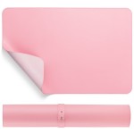 Noverlife Pink Nail Art Table Mat, Nail Art Hand Rest Pad Foldable for Nail Arm Rest Cushion, Soft Microfiber Leather Nail Mat, Manicure Pad Nail Table Pad Desk Mat (Not Including Nail Arm Rest Table)