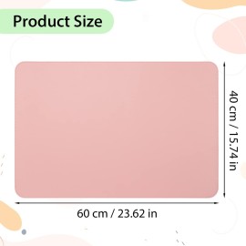 Noverlife Pink Nail Art Table Mat, Nail Art Hand Rest Pad Foldable for Nail Arm Rest Cushion, Soft Microfiber Leather Nail Mat, Manicure Pad Nail Table Pad Desk Mat (Not Including Nail Arm Rest Table)