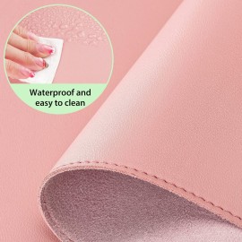 Noverlife Pink Nail Art Table Mat, Nail Art Hand Rest Pad Foldable for Nail Arm Rest Cushion, Soft Microfiber Leather Nail Mat, Manicure Pad Nail Table Pad Desk Mat (Not Including Nail Arm Rest Table)