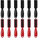 Patelai 12 Pcs Barber Clipper Brush Blade Trimmer Cleaning Brush for Fades Nail Neck Duster Manicure Salon(Black, Red)