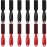 Patelai 12 Pcs Barber Clipper Brush Blade Trimmer Cleaning Brush for Fades Nail Neck Duster Manicure Salon(Black, Red)