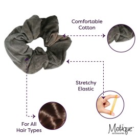 Rainbow Multi-Color Hair Tie Scrunchies - Set of 2 Brown