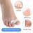 Pack of 10 Bunion Corrector, Toe Separators with 2 Loops, Big Toe Spacer Suitable for Bunion and Overlap Toe Big Toe Separators for Big Toe Alignment (White)